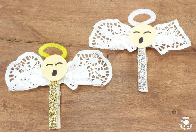 Cute Clothespin Angel Crafts For Kids