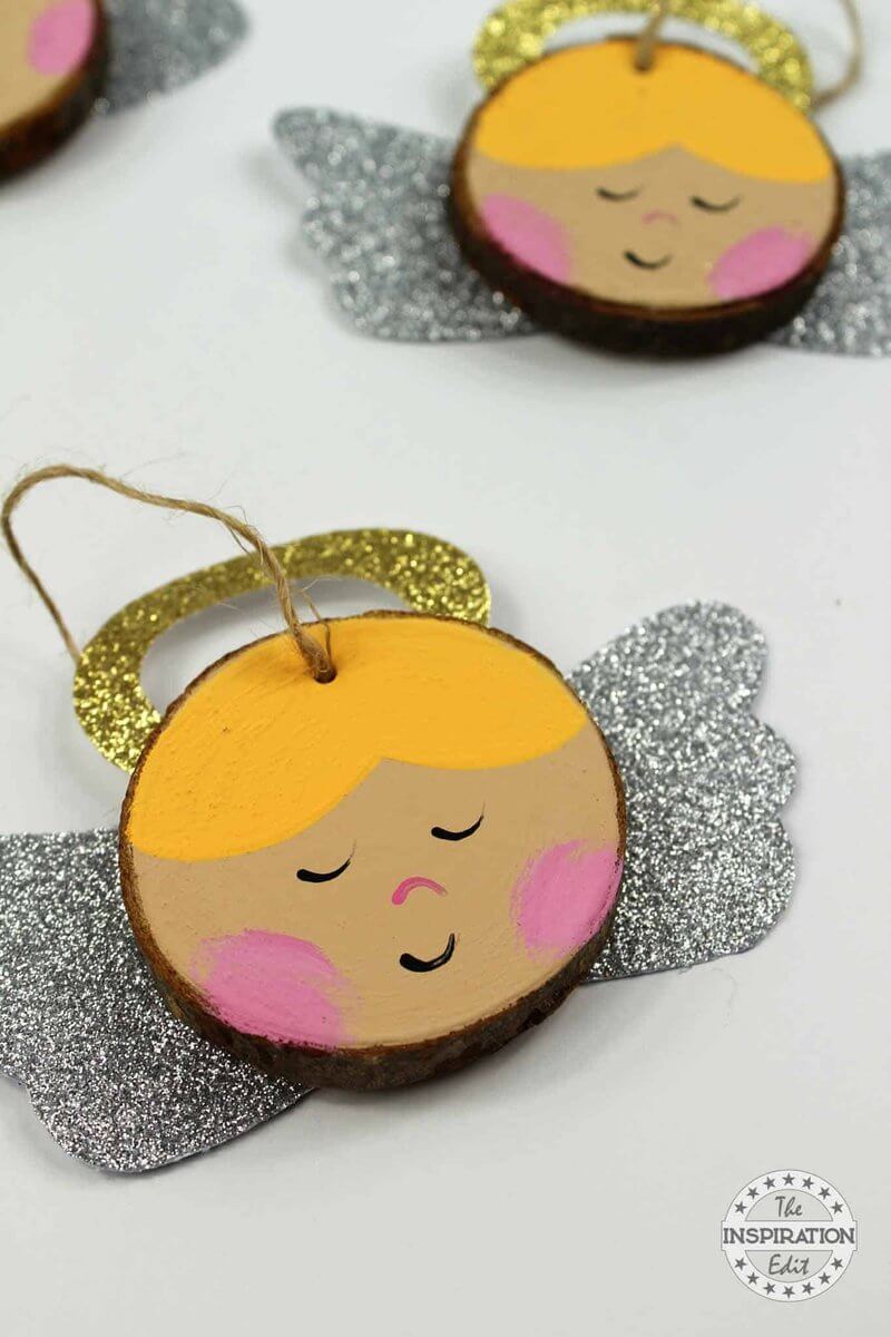 Cute Glittery Angel Craft Idea for Kids