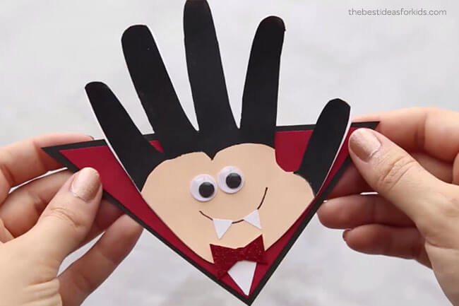 Cute Handprint Paper Vampire Craft Ideas for KidsVampire Craft Ideas for Kids