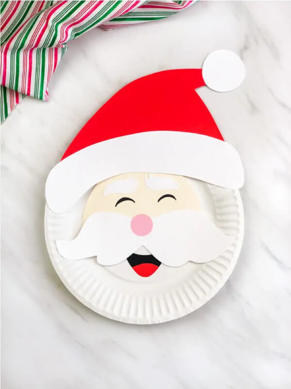 Cute Paper Plate & Papers Santa Craft For Kids Paper Plate Santa Craft Ideas for Kids