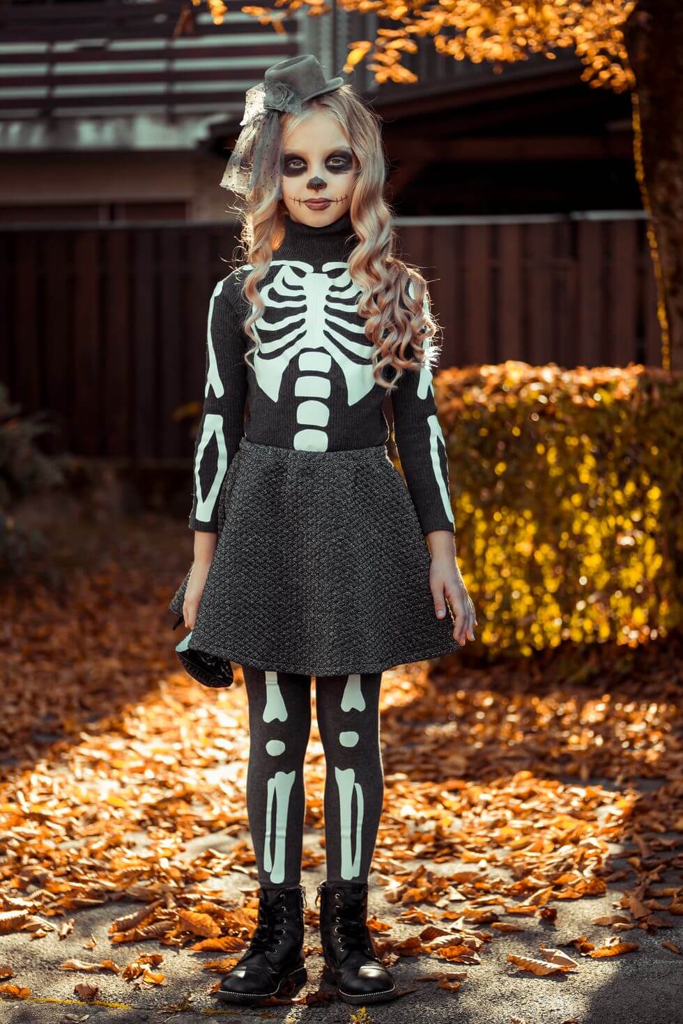 Cute Skeleton Costume Idea For Girls Skeleton Costume Ideas For Halloween
