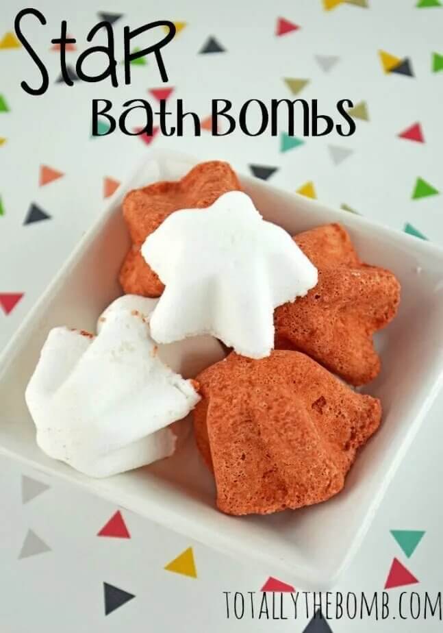 Cute Star Bath Bombs Gift Idea For ChristmasFun To Make Bath Bomb Crafts