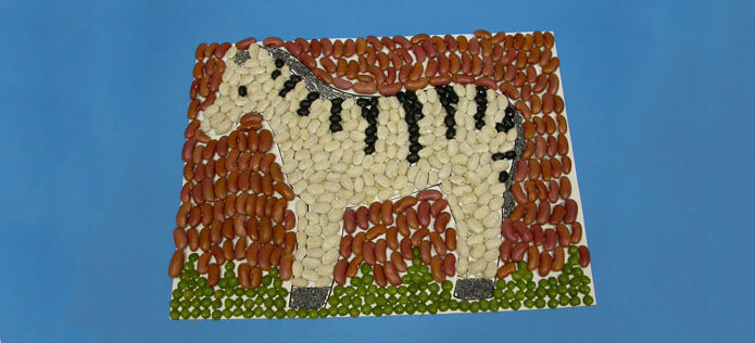 Cute Zebra Mosaic Craft For Kids Fun Activities