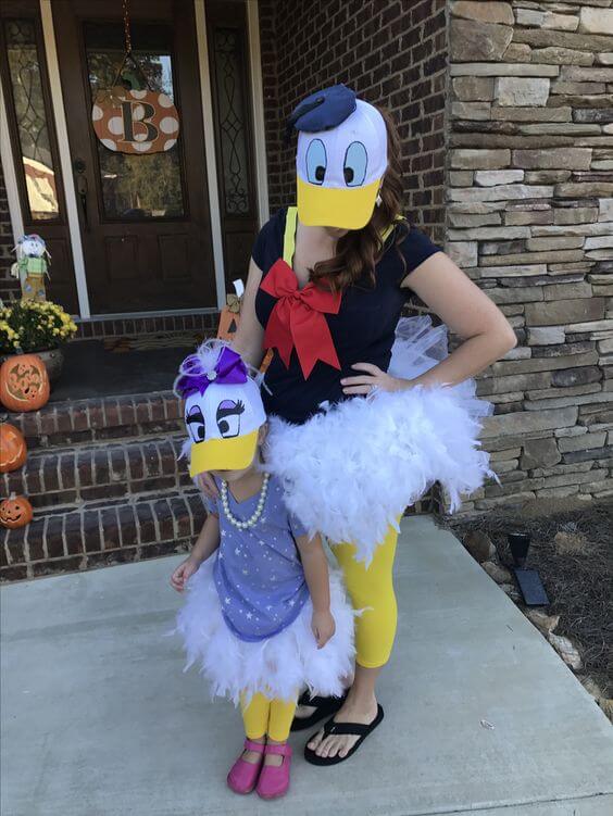 Daisy Duck and Donald Duck Costume Idea For Kids & FamiliesDaisy Duck Costume DIY Ideas for Kids