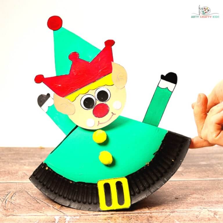 Dancing Paper Plate Elf Craft Ideas for Toddlers