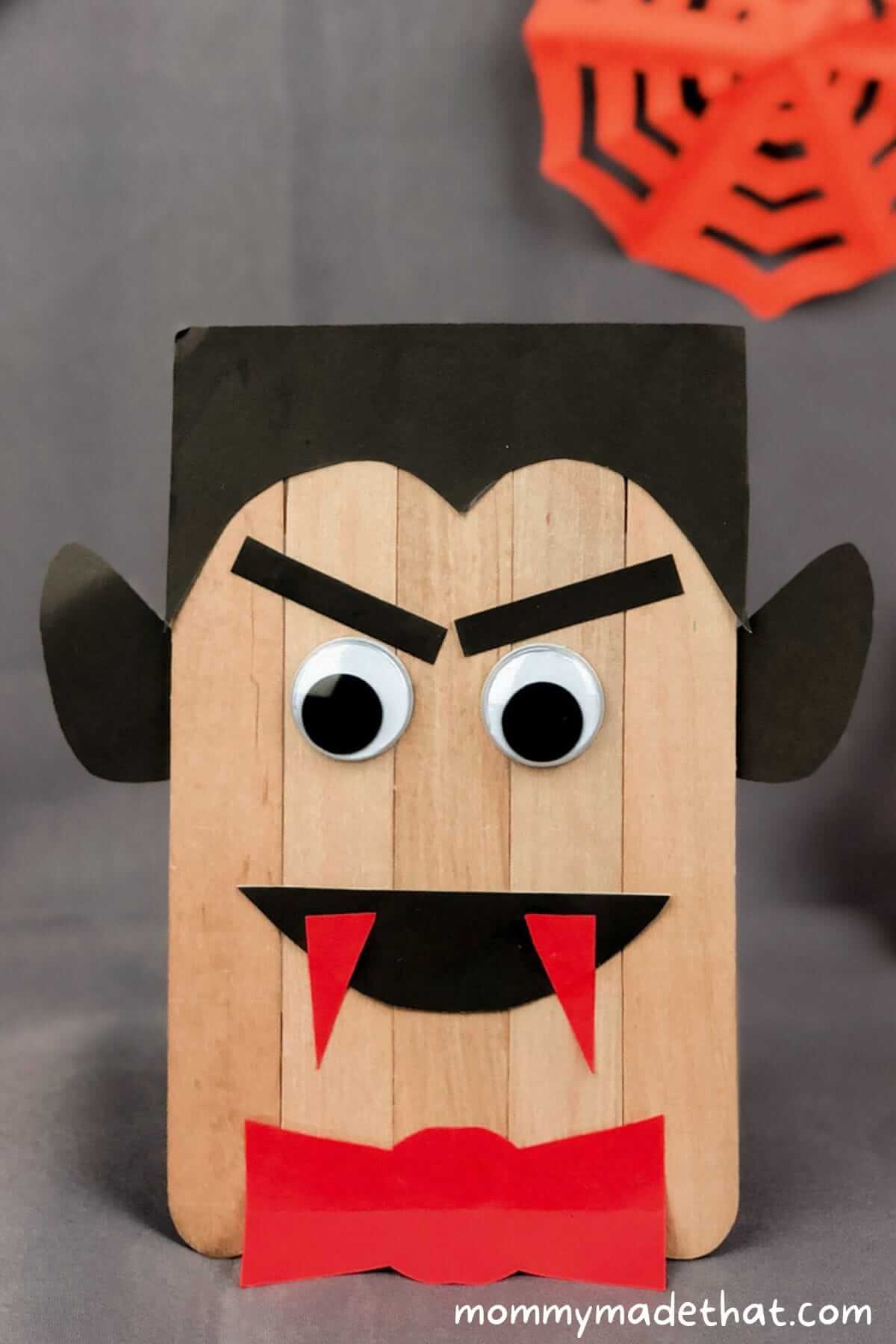 Daunting Ice Pop Stick Vampire Craft Ideas for Kids