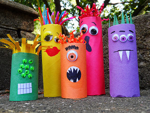 Daunting Toilet Paper Roll Monsters Craft For Kids
