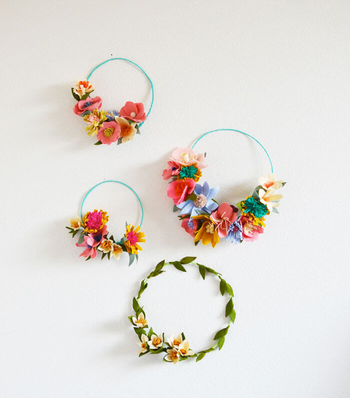 DIY Adorable Flower From Felt to Lovely Crown Ideas