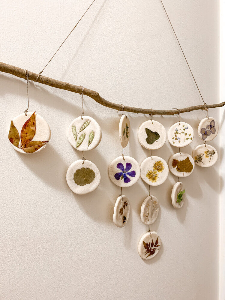 DIY Amazing  Salt Dough Dried Flowers Wall Hanging Craft Activity