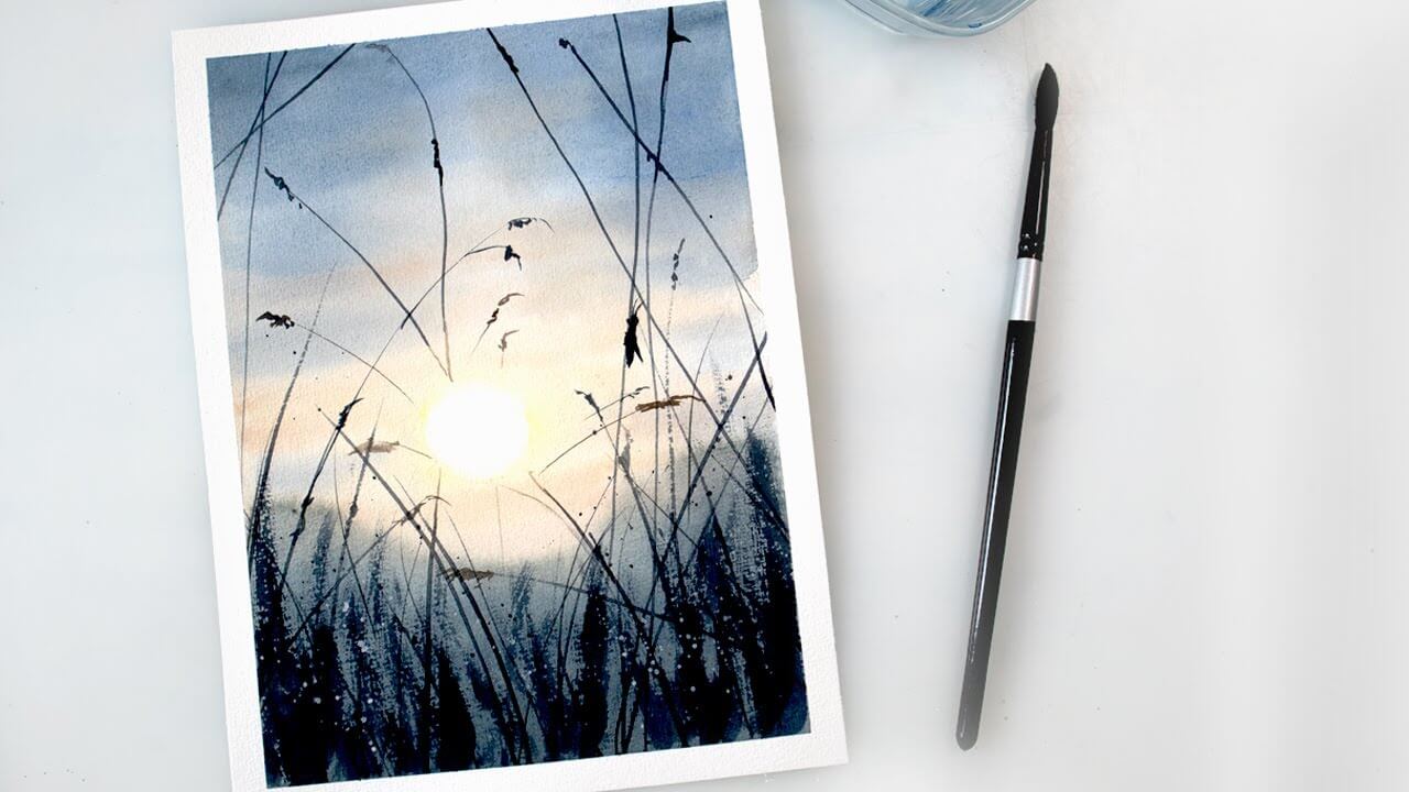 DIY Amazing Watercolor Painting For Improving Your Skills Silhouette Landscape Paintings