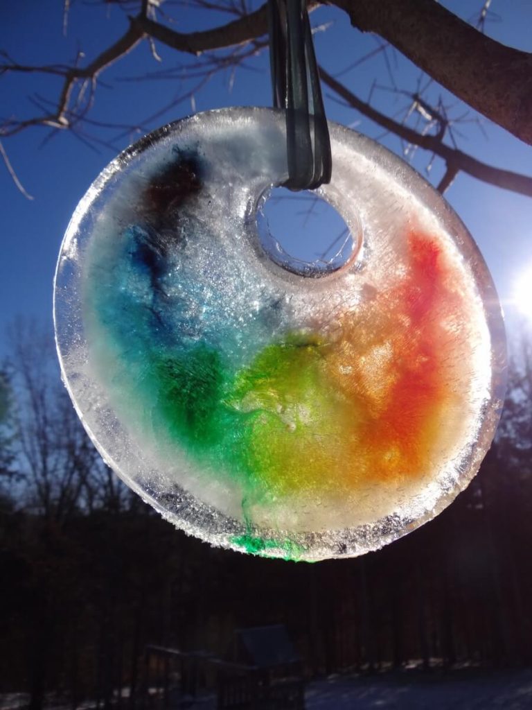 DIY Colorful Suncatcher Made Out of Ice For Decor Ice Cube Art &amp; Craft Ideas - DIY Activities for Kids