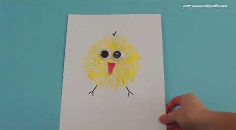 DIY Easy Easter Chick Fork Painting Idea TutorialChick Fork Paintings For Toddlers