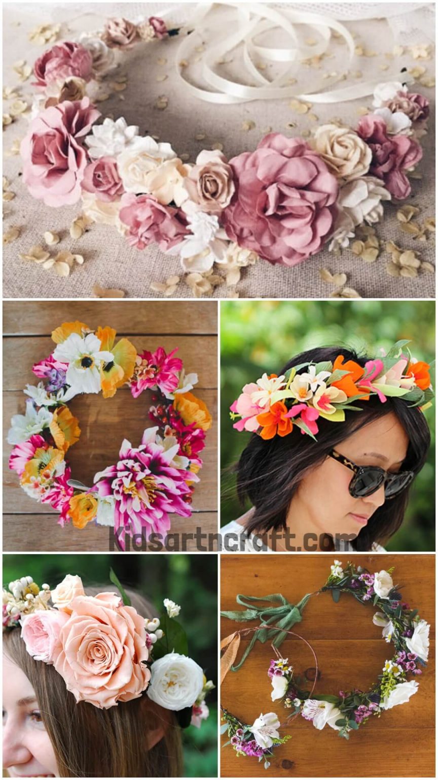 DIY Flower Crown Ideas Kids Art & Craft