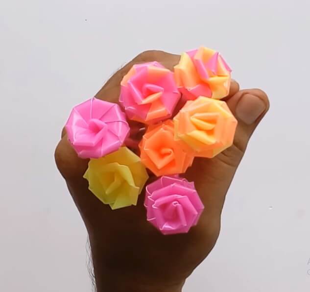 DIY Flower Made Of Drinking Straw Craft For Kids