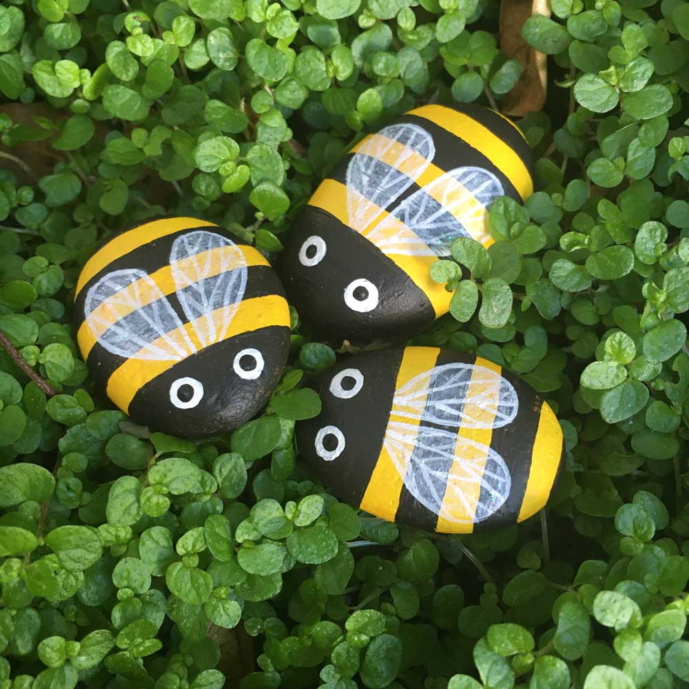 DIY Honey Bees Rock Painting Ideas For Kids Honey Bee Painted Rock Ideas