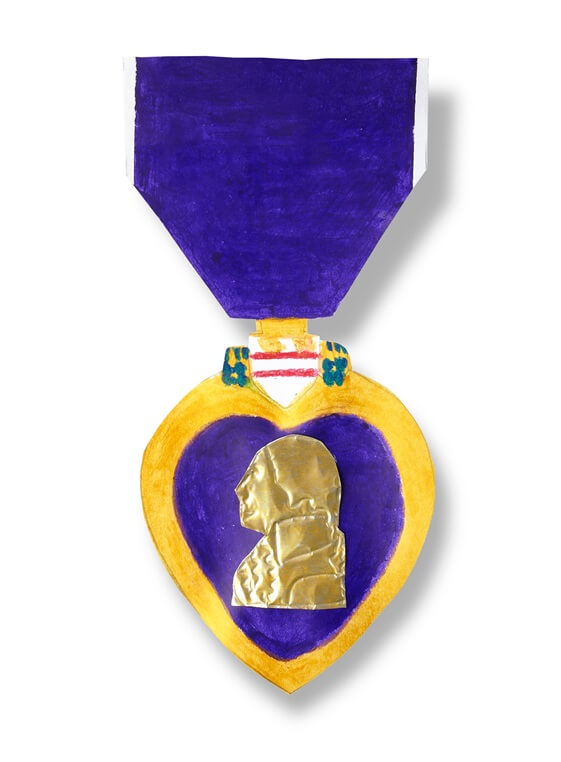 DIY Military Purple Heart Medal Craft Idea For Kids Purple Heart Craft Ideas