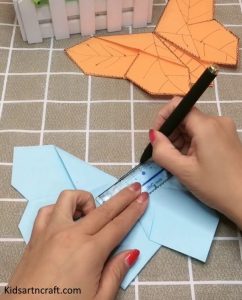 DIY Origami Paper Butterfly Craft - Step by Step Image Tutorial - Kids ...