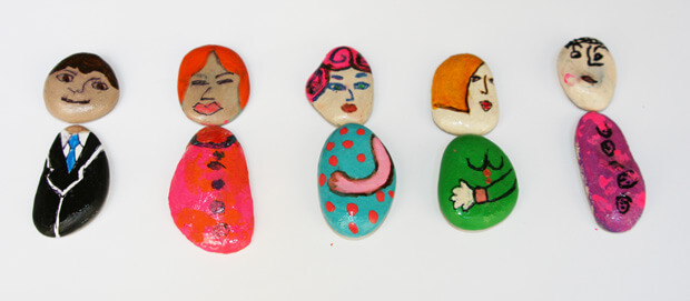 DIY People Painted Rocks Craft Project TutorialFunny Faces Using Painted Rock Crafts
