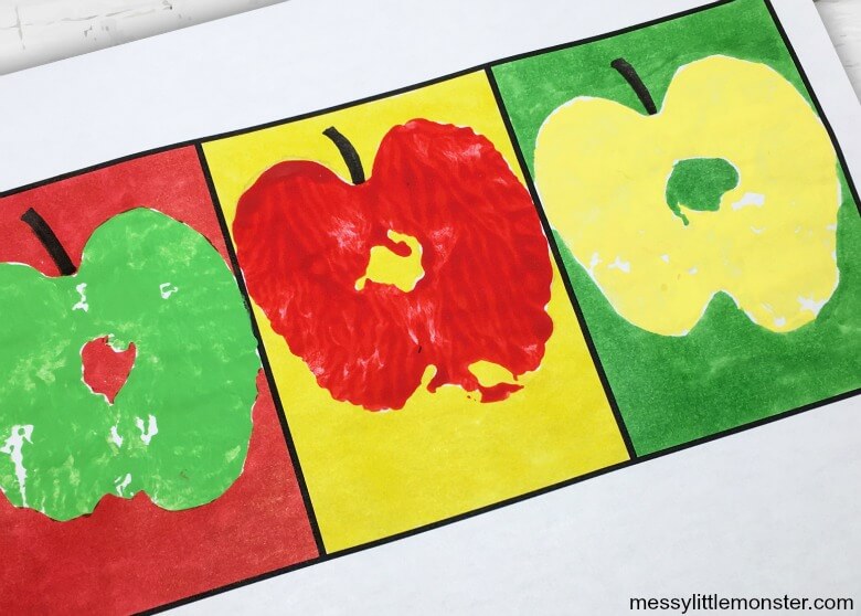 DIY Pretty Apple Stamping Pop Art Ideas