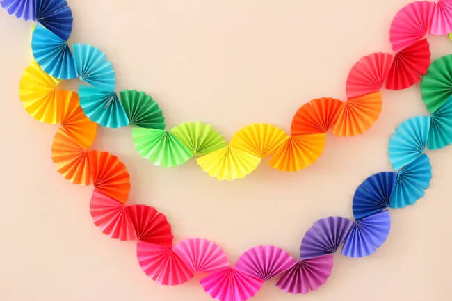 DIY Rainbow Garland Craft Ideas For Home Decor Using Ribbons DIY Garland Ideas 