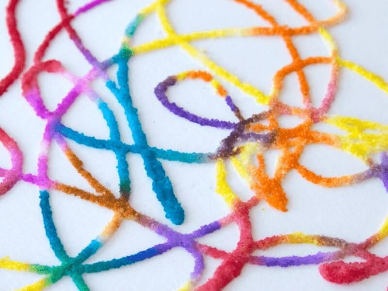 DIY Raised & Colored Salt Painting Idea For KidsSalt Painting Activities for Kids