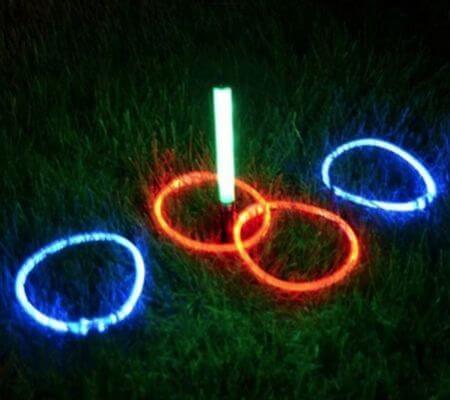 DIY Ring Toss Activities For A Fun Glow PartyGlow in the dark party games