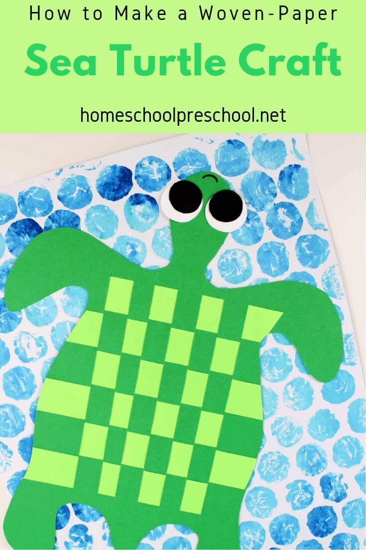 DIY Sea Turtle Craft Art Project Made With Cardstock & Googly EyesCardstock Crafts for Preschoolers