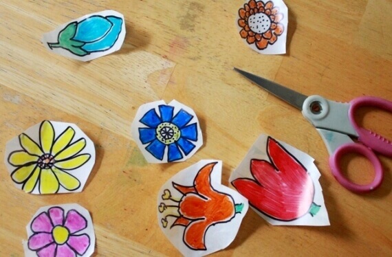 DIY Simple & Easy Flowers Sticker Ideas for KidsDIY Sticker Ideas for Kids