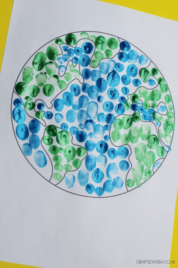 DIY Stamping Earth Day Craft Using Balloons