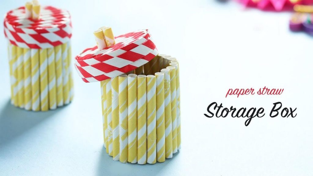 DIY Storage Box Using Paper Straws
