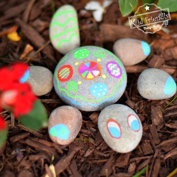 DIY Turtle On A Rock Drawing For Preschoolers Beautiful Turtle Painted Rock Ideas