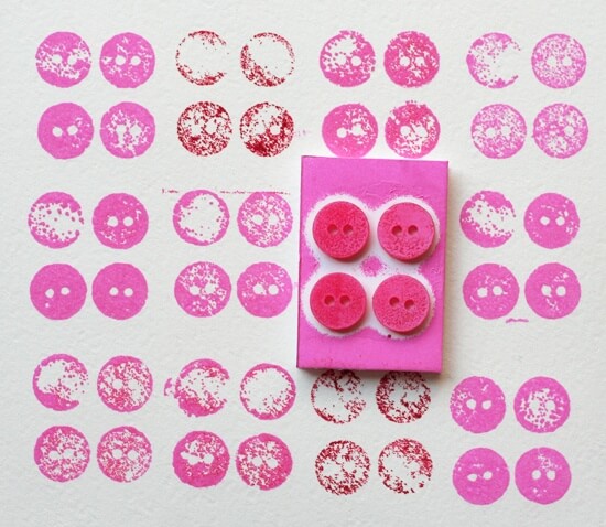 Easy & Cute Button Stamping Craft For School Kids