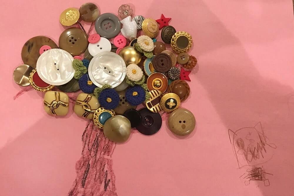 Easy & DIY Button Tree Art & Craft Idea For Kids Button Art &amp; Craft Ideas For Kids