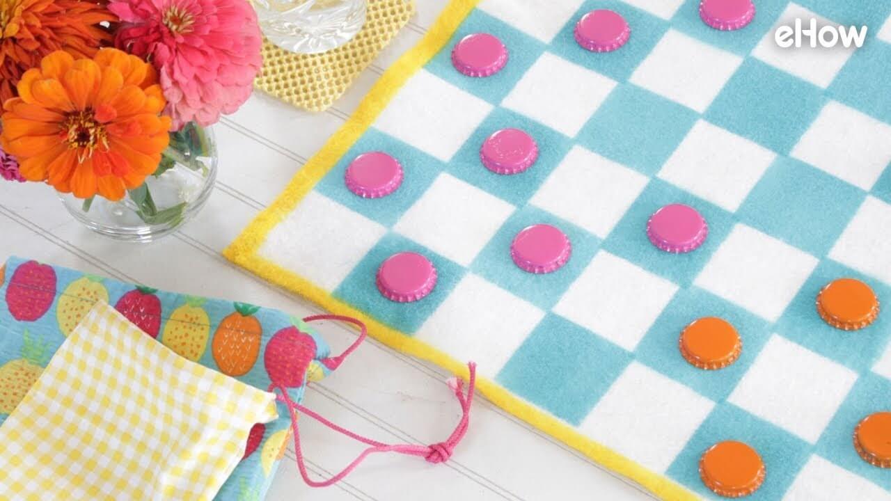 Easy & DIY Fabric Checkerboard Game Craft Tutorial For Beginners