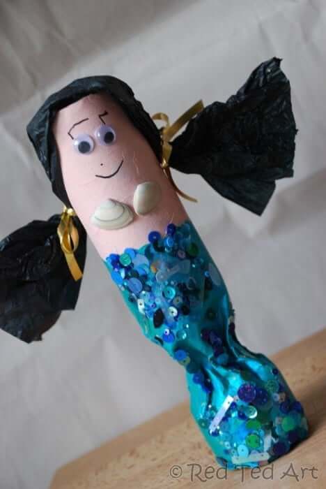 Easy & DIY Paper Towel Roll Mermaid Craft For Kids