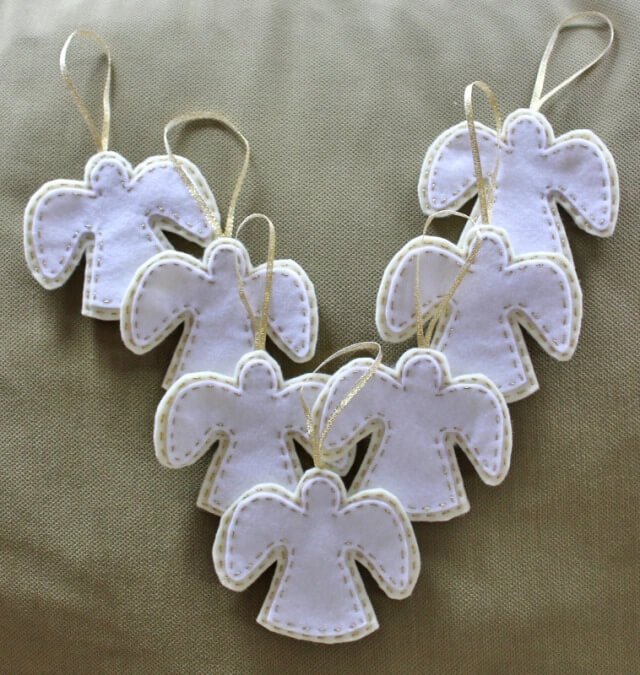 Easy & Simple Felt Angel Ornaments Craft IdeasFelt Angel Ornaments Ideas
