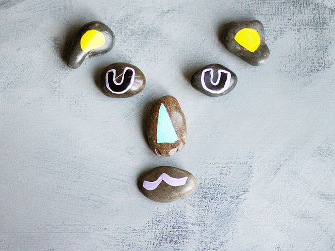 Easy & Simple Painted Natural rocks with faces
