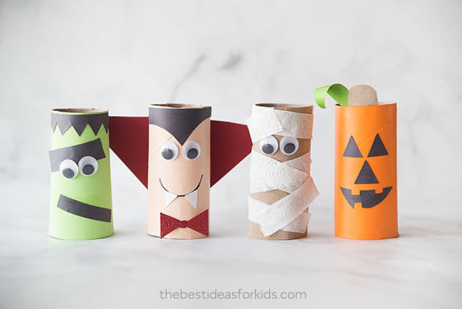 Easy & Simple Paper Towel Roll Halloween Craft For Kids
