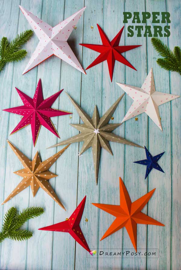 Easy Cardstock Paper Star Craft Project For AdultsCardstock Crafts For Adults