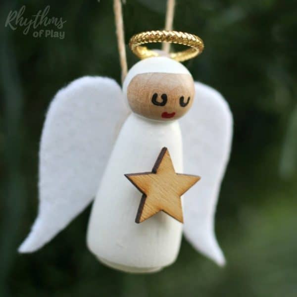 Easy Felt & Wooden Cork Handmade Christmas Angels Ideas For Kids