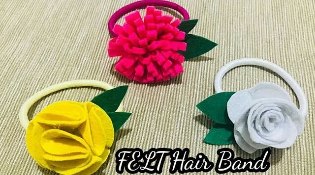 Easy Felt Flowers Hair Band Craft Activity For Kids