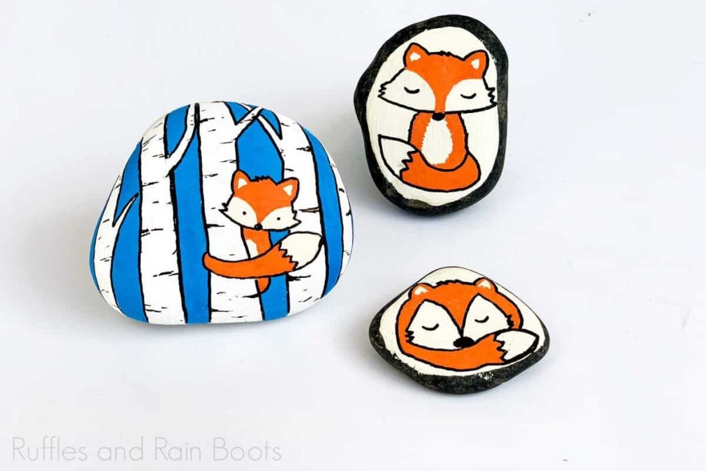 Easy Fox Rock Painting Ideas For Kids Animal Rock Painting Ideas