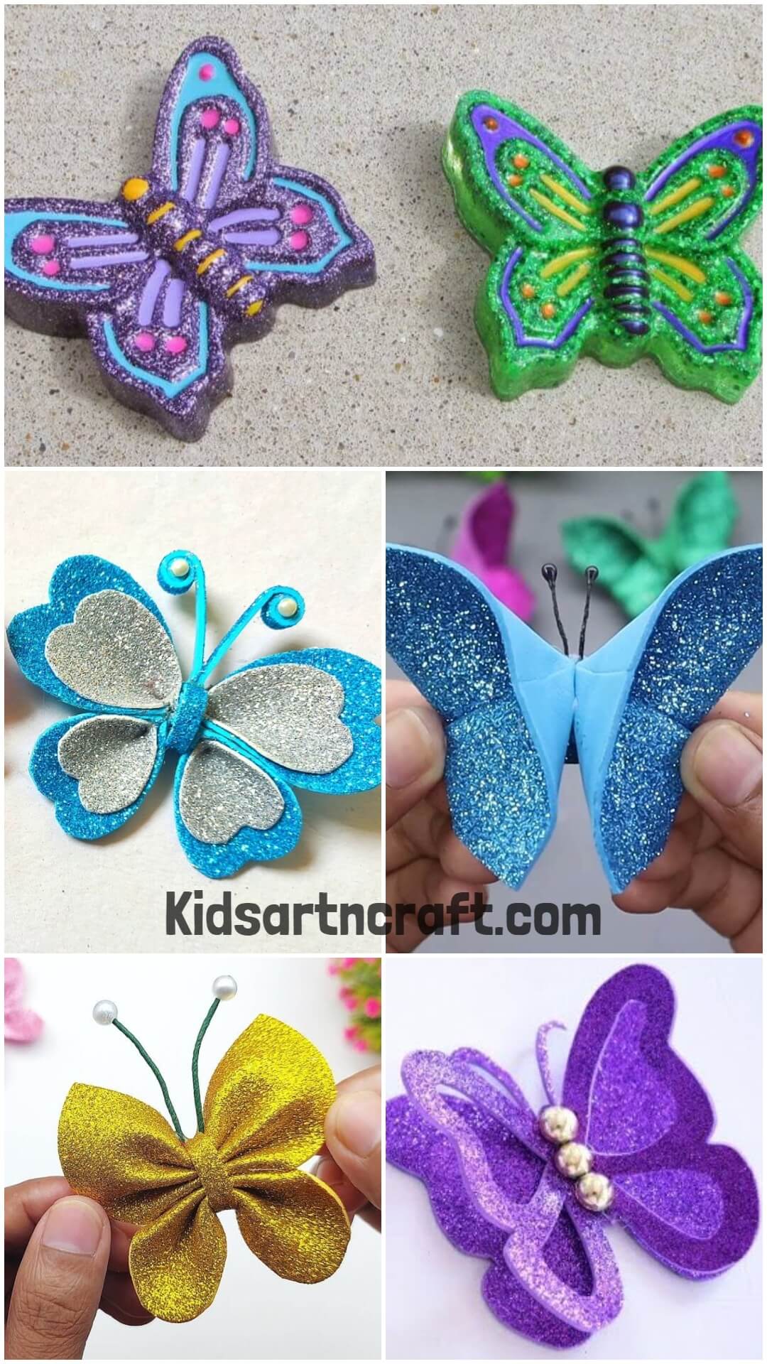 Easy Glitter Butterfly Drawing Ideas