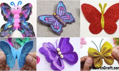 Easy Glitter Butterfly Drawing Ideas