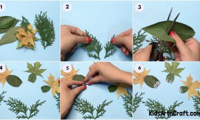 Easy Leaf Art For Kindergarteners With Your Parents - Step by Step Tutorial