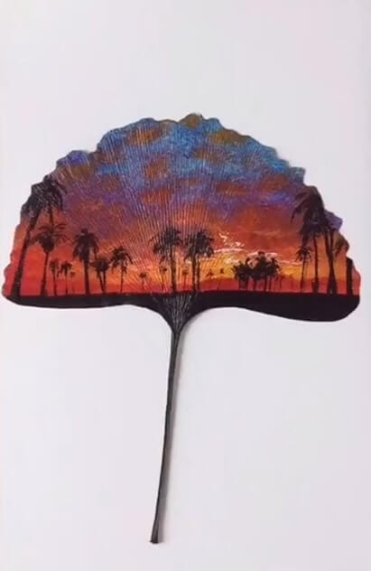 Easy Leaf Painting Ideas on Paper For Home Decor