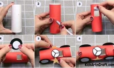 Easy Paper Cup Car Craft For Kids - Step By Step Tutorial