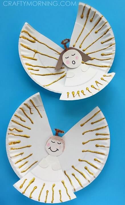 Easy Paper Plate Angel Crafts For ToddlersAdorable Paper Plate Angel Crafts