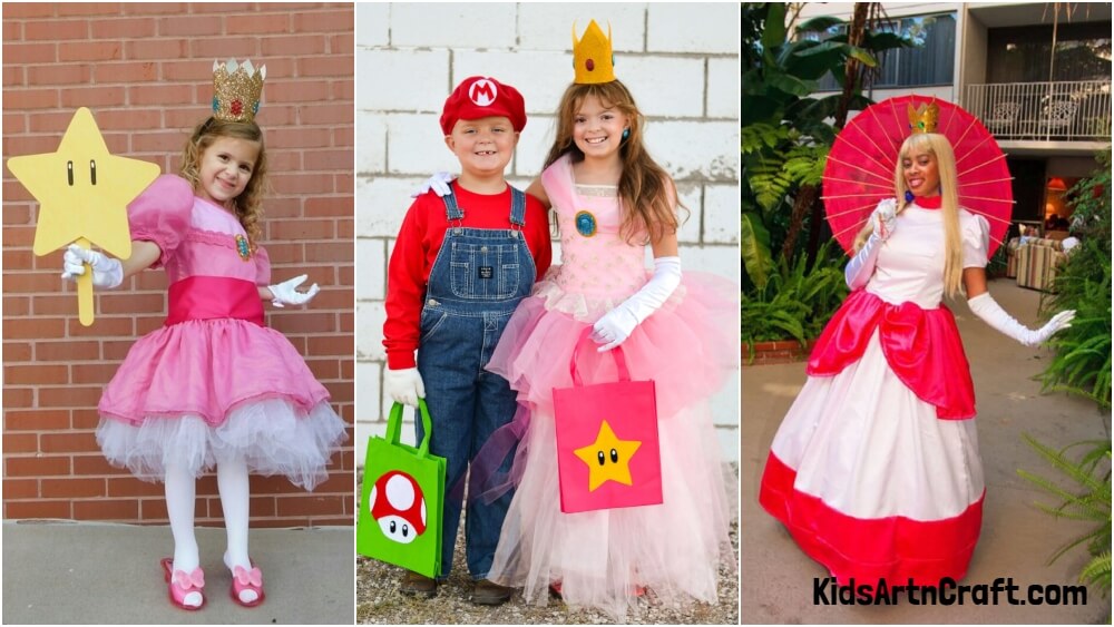Easy Princess Peach Costume DIY Ideas for Kids