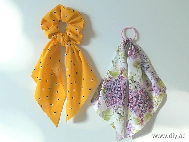 Easy Scarf Hair Scrunchies DIY Craft Idea for GirlsDIY Hair Scrunchies for Girls